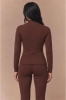 Bluza sportowa Pacer, wełna merino, brązowa