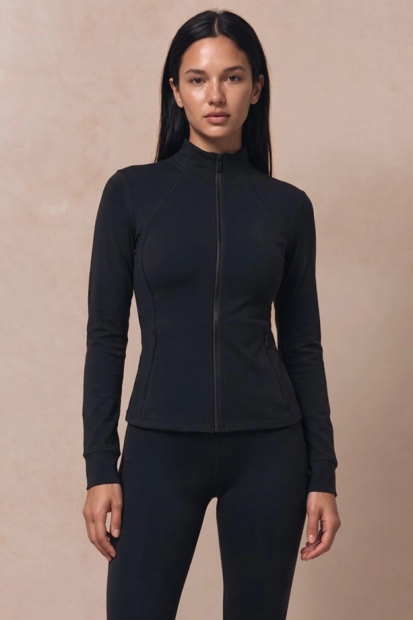 Bluza sportowa Pacer, wełna merino, czarna
