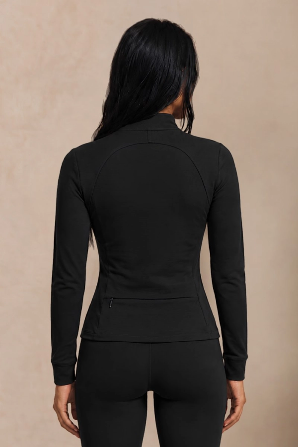 Bluza sportowa Pacer, wełna merino, czarna