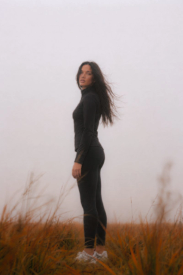 Bluza sportowa Pacer, wełna merino, czarna