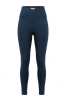Legginsy sportowe Core V-waist, wełna merino, granatowe – zdjęcie produktowe, przód