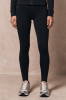 Legginsy sportowe Core V-waist, wełna merino, czarne