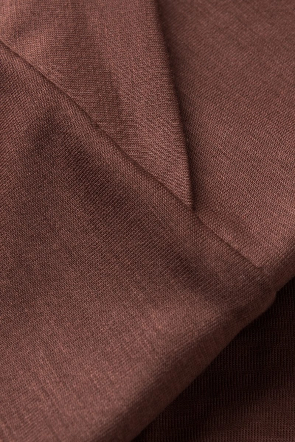 Bluza sportowa Pacer, wełna merino, brązowa – detal dzianiny