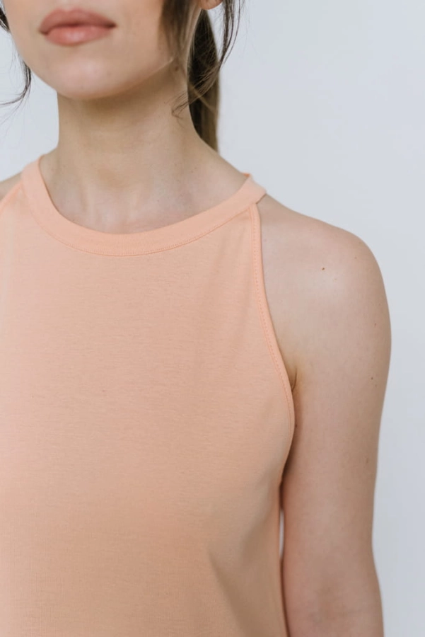 Sukienka na ramiączka, brzoskwiniowa