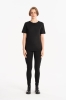 T-shirt O-neck Snowfield czarny wełniany