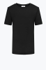 T-shirt O-neck Snowfield czarny wełniany