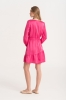 Sukienka Valentina z cupro różowa