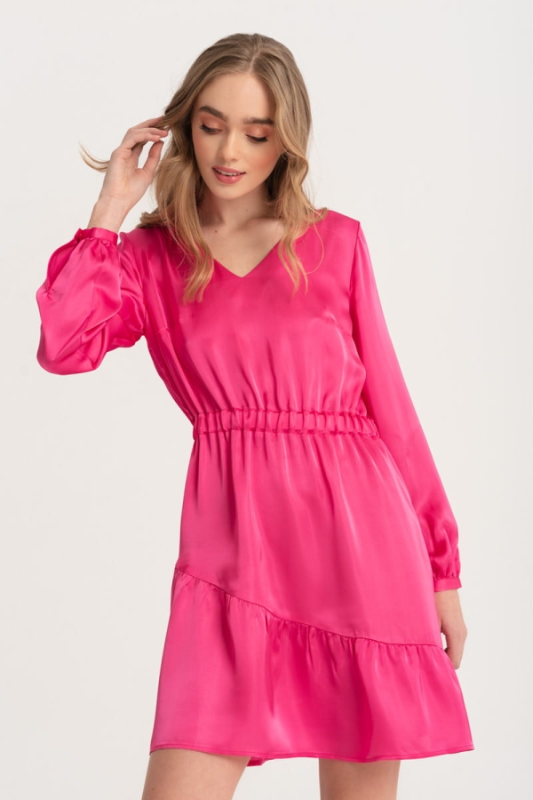 Sukienka Valentina z cupro różowa