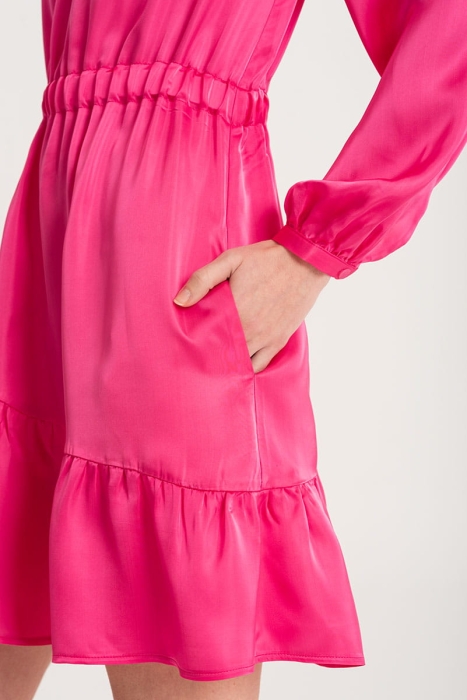 Sukienka Valentina z cupro różowa
