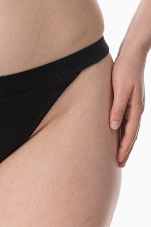 Majtki FeelFree z bawełny organicznej, czarne