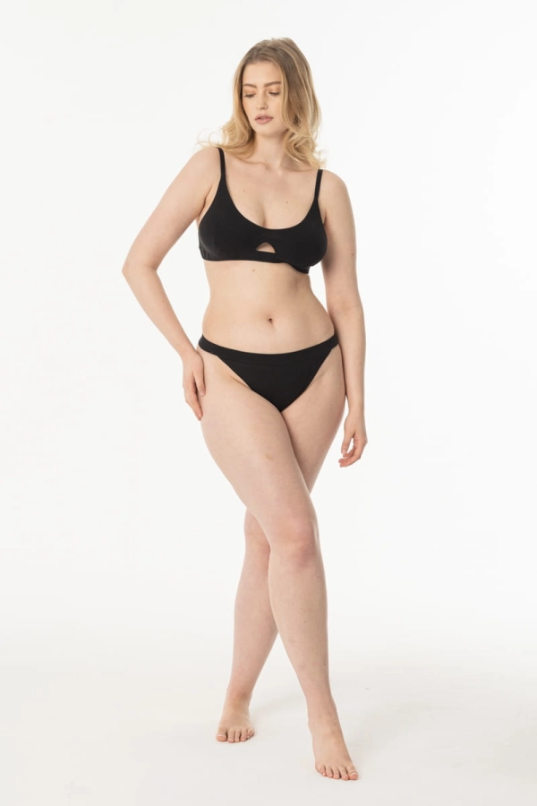 Majtki FeelFree z bawełny organicznej, czarne