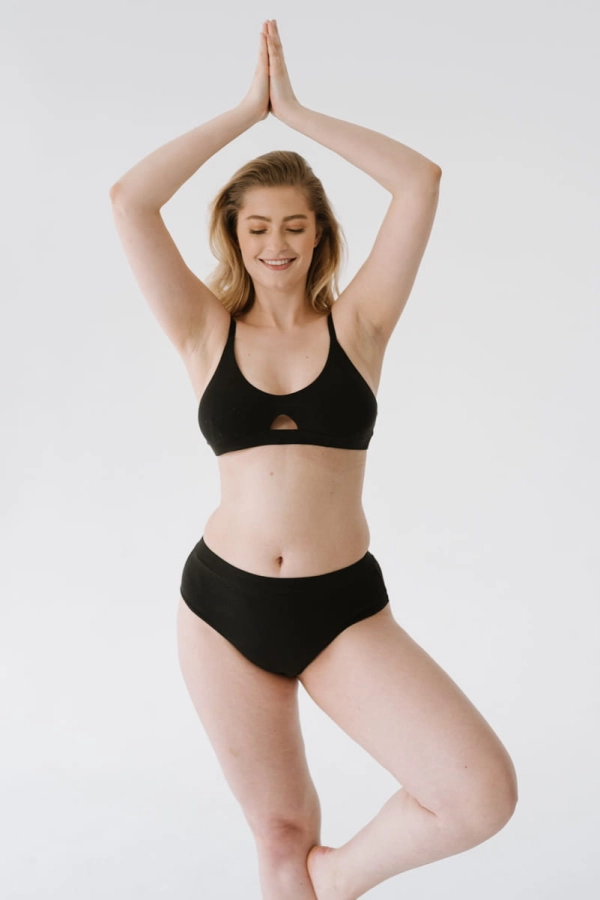 Majtki Wrap z bawełny organicznej czarne