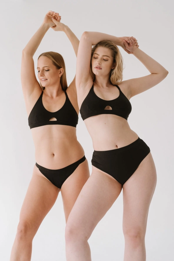 Stanik Soft z bawełny organicznej GOTS czarny