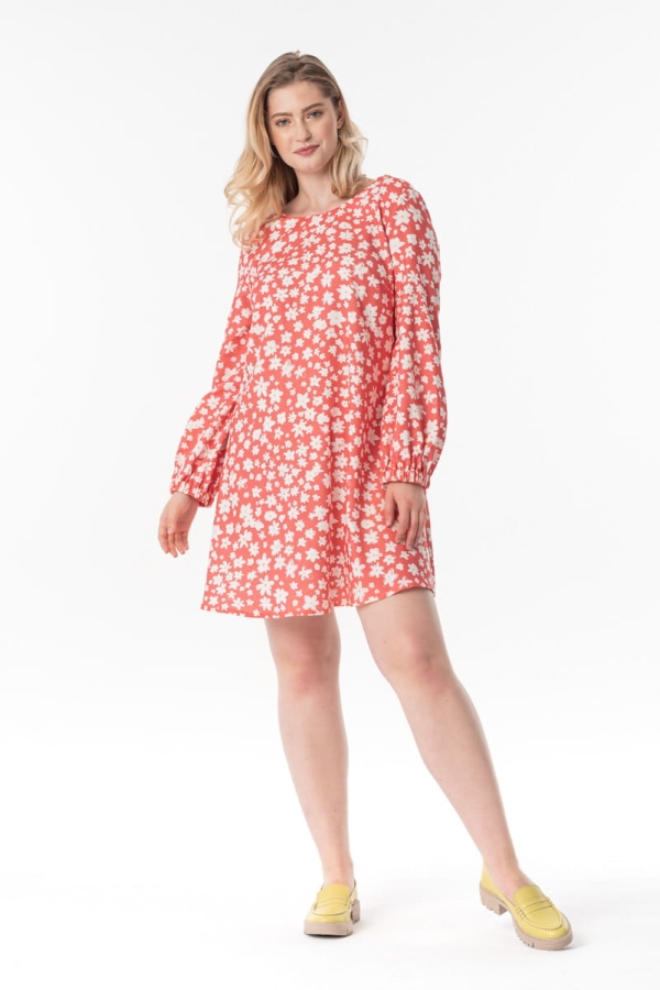 Sukienka Siv wiskozowo-bawełniana, w kwiaty