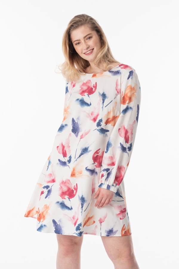 Sukienka Siv wiskozowa we wzory