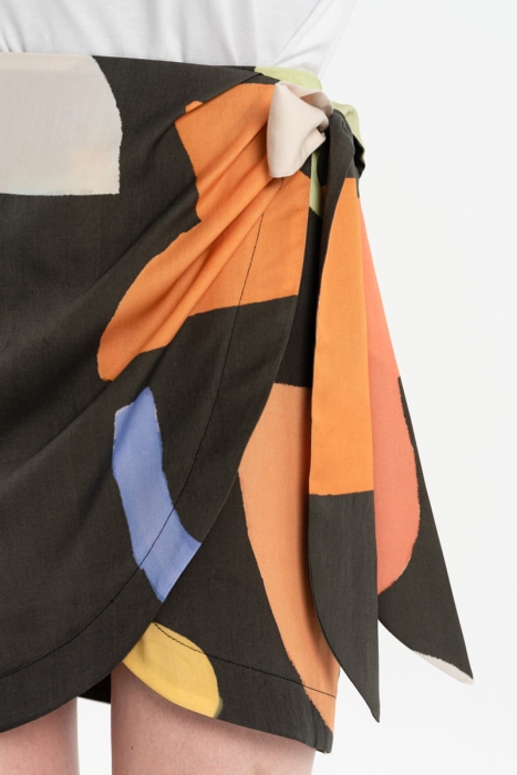 Spódnica pareo Gisele z lyocellu, we wzory