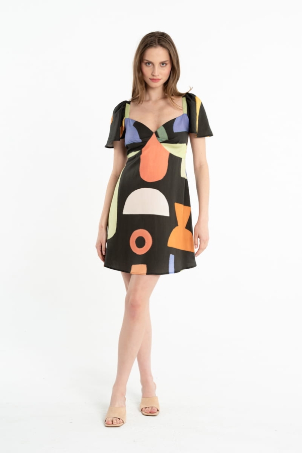 Sukienka Violet z lyocellu, we wzory