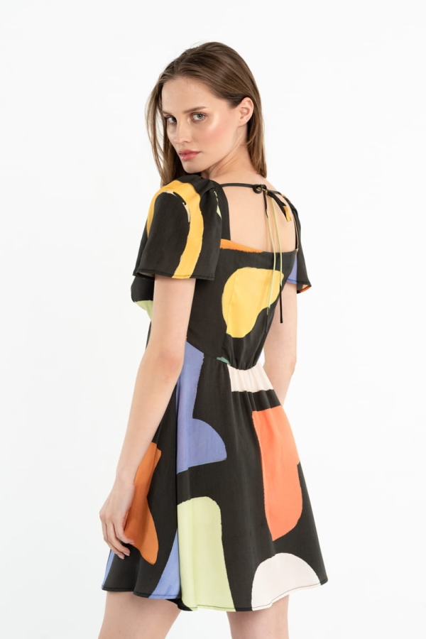 Sukienka Violet z lyocellu, we wzory